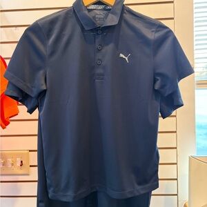 Puma Boys Navy Polo Shirt